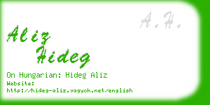 aliz hideg business card